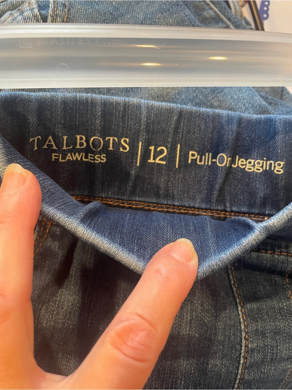 Talbots women’s Dark pull-on jegging no zipper or front pockets size 12 - Picture 2 of 4